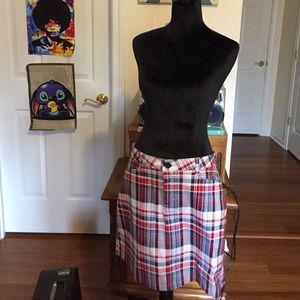 90s style plaid skirt